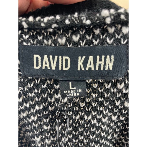 David Kahn Vintage Black Diamond Knit Pullover Sweater Top Size Large L - Picture 4 of 7
